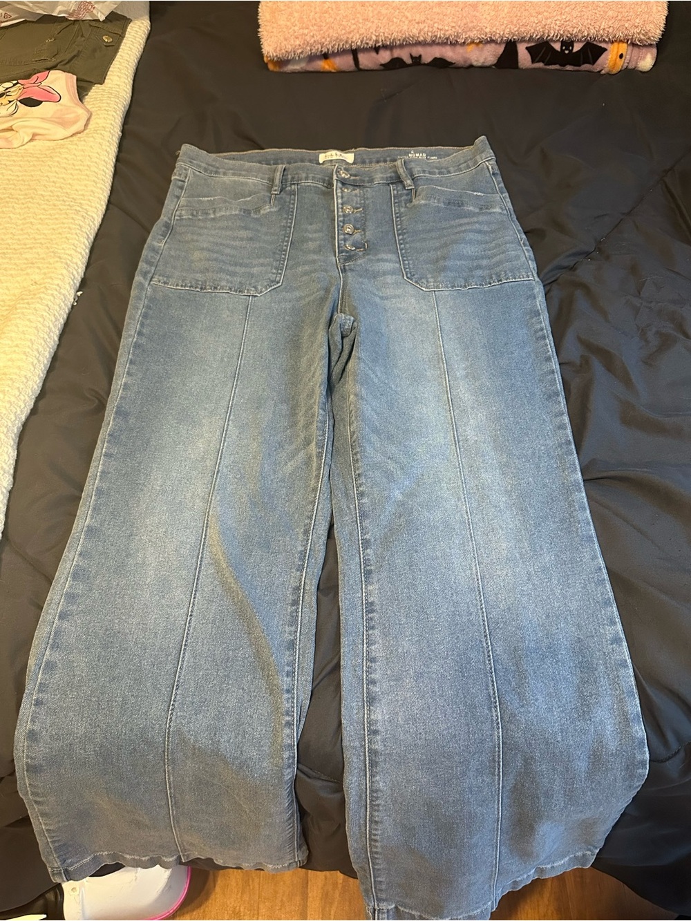 Nicole Miller Nomad Super High Rise Flare Jeans